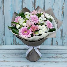 Букет цветов из:  Герберы, Альстромерии и Хризантемы в Автурах