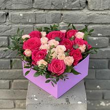 Цветочная композиция из Розы в коробке #REPLACE_PRED# Автурах