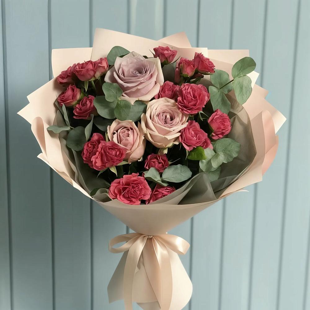 Букет цветов из: Гвоздики и Розы в Автурах