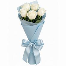 Букет 5 Белых роз Проуд в Автурах