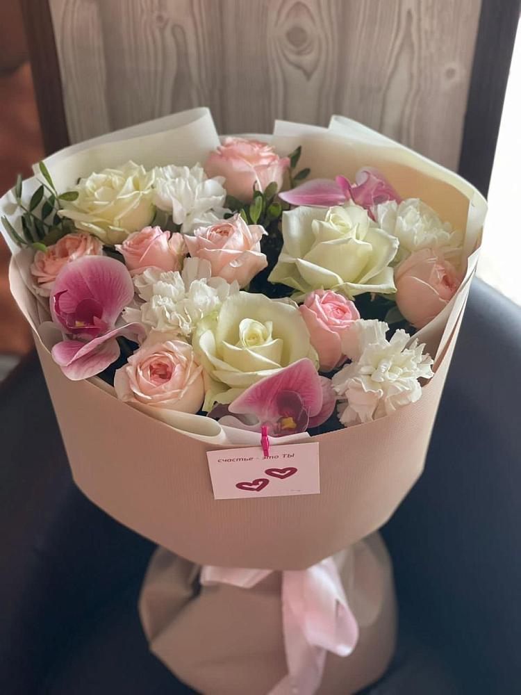 Букет цветов из: Орхидеи, Розы и Гвоздики в Автурах