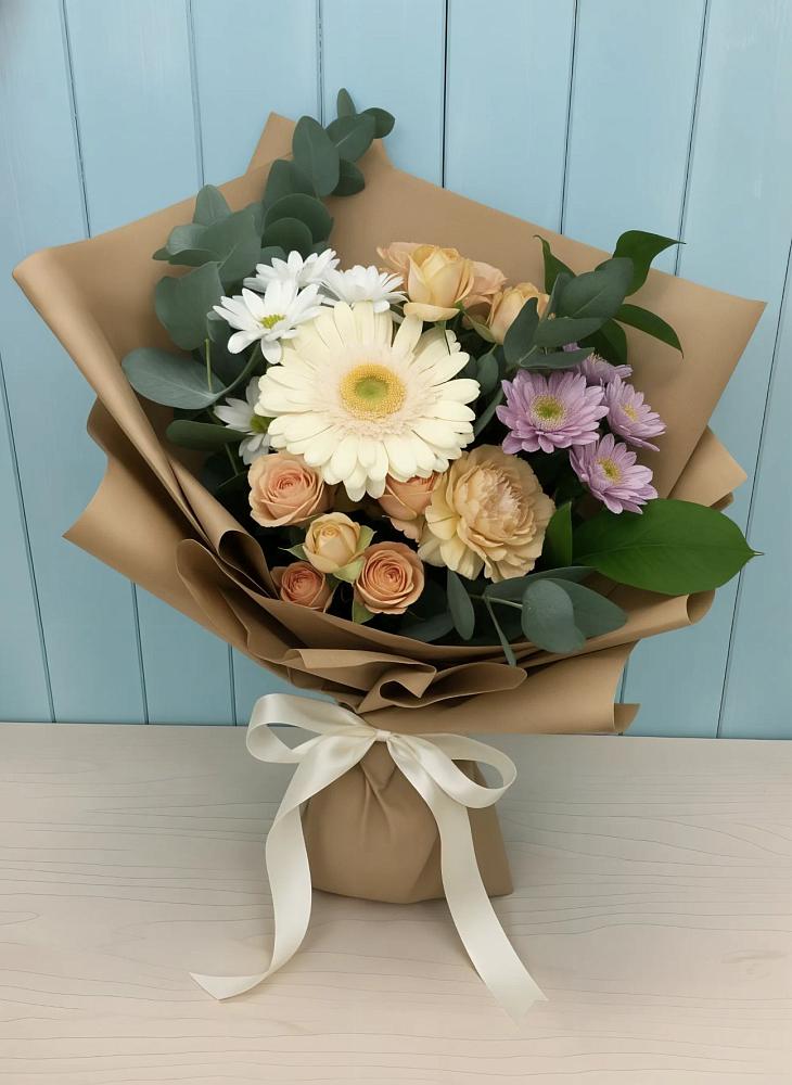Букет цветов из: Герберы и Хризантемы в Автурах