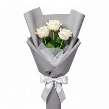 Букет 3 белые розы #REPLACE_PRED# Автурах