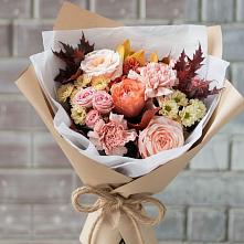 Букет цветов из:  Гвоздики, Хризантемы и Розы в Автурах