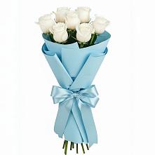 Букет 7 белых роз Проуд в Автурах