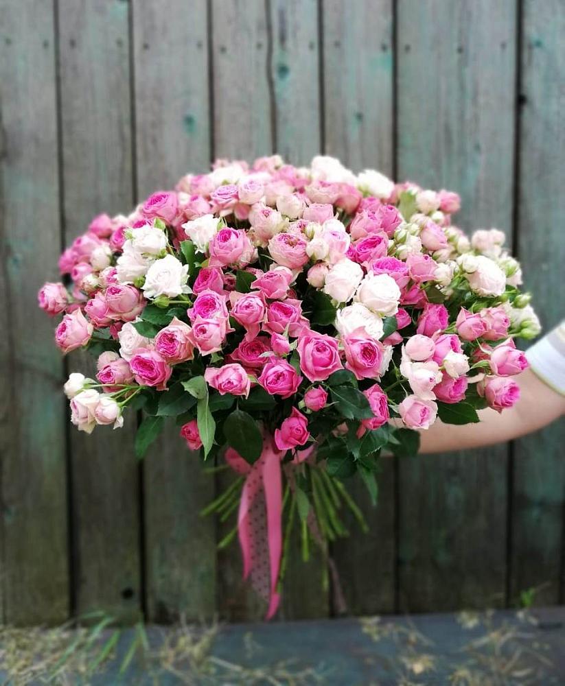 Букет Розовые кустовые розы Натали и Лав Лидия в Автурах