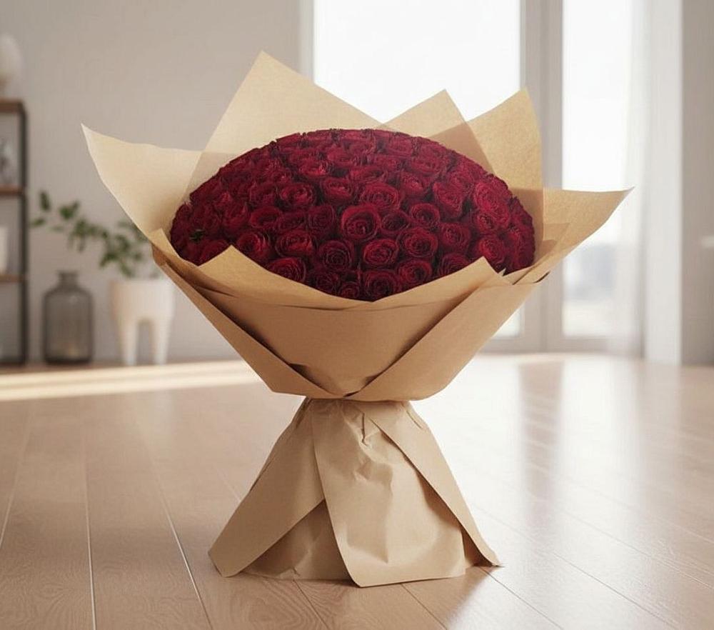 Букет 101 Красная роза в Автурах