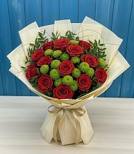 Букет цветов из:  Розы и Хризантемы в Автурах