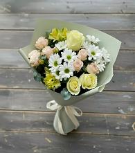 Букет цветов из:  Альстромерии, Розы и Хризантемы #REPLACE_PRED# Автурах