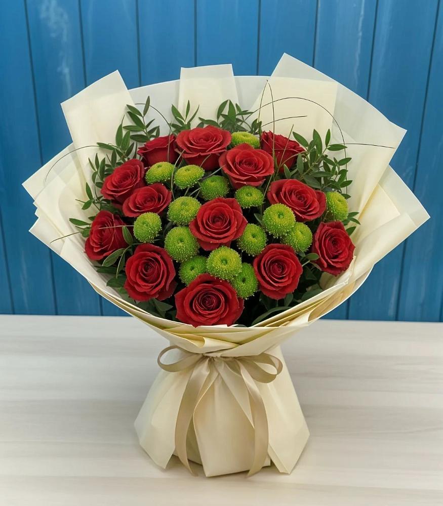 Букет цветов из: Розы и Хризантемы в Автурах