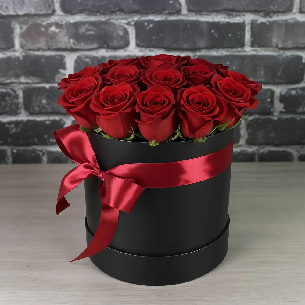 Цветочная композиция из Розы в шляпной коробке в Автурах